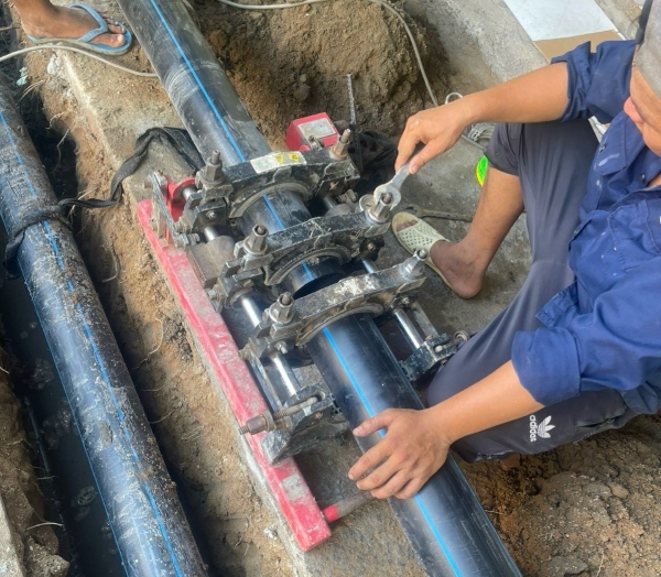 quy trình bảo trì ống nhựa đen HDPE Tiền Phog