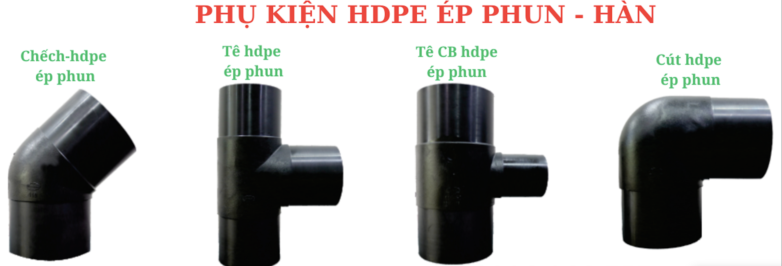 phụ kiện hdpe hàn ép phun mặt đầu