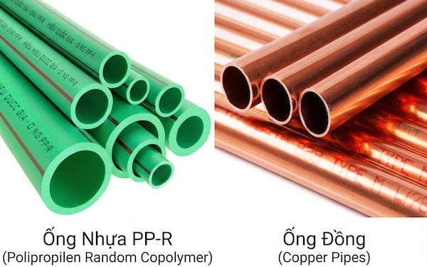 So sánh ống PP-R và ống đồng