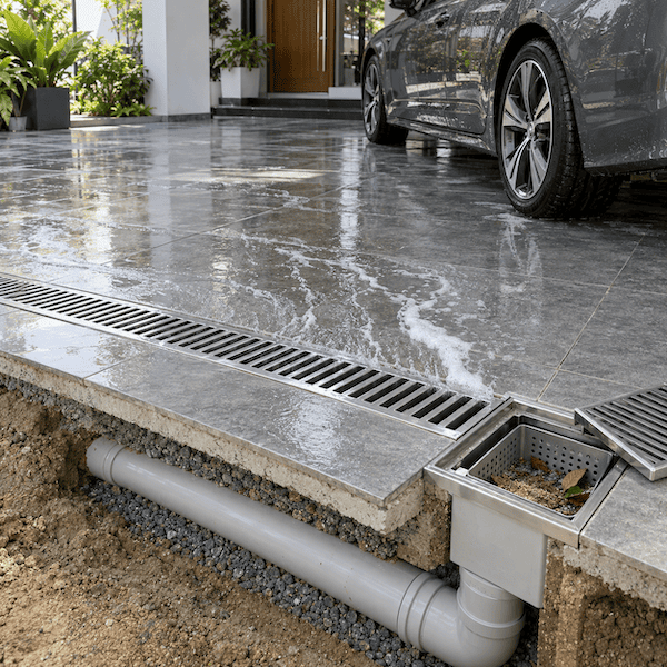 Bố trí khu vực rửa và thoát nước