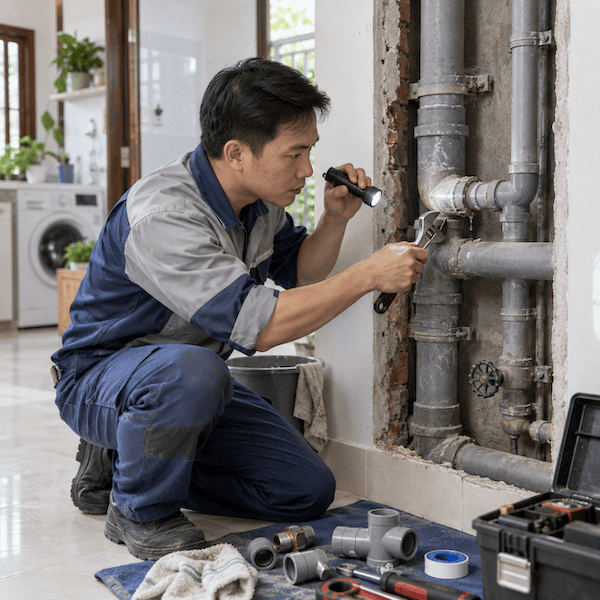 Bảo trì đường ống nước cũ